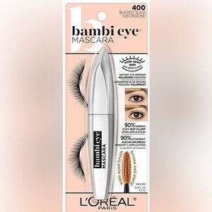 🆕 L'Oréal Paris Bambi Washable Eye Mascara, Blackest Black